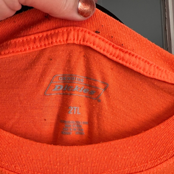 Safety orange dickies long sleeve pocket tee - Picture 5 of 6